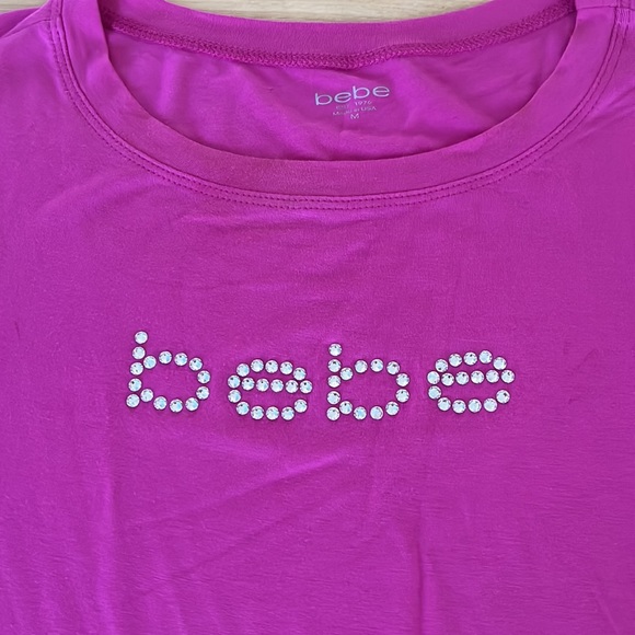 BEBE Hot pink T-Shirt! Size Medium - Picture 2 of 4